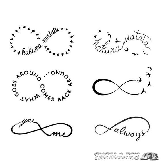 tatuajes infinito con letras
