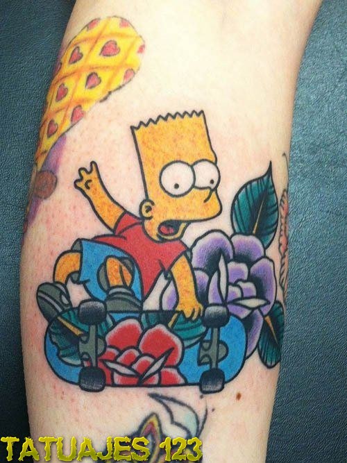Bart Simpson en monopatín